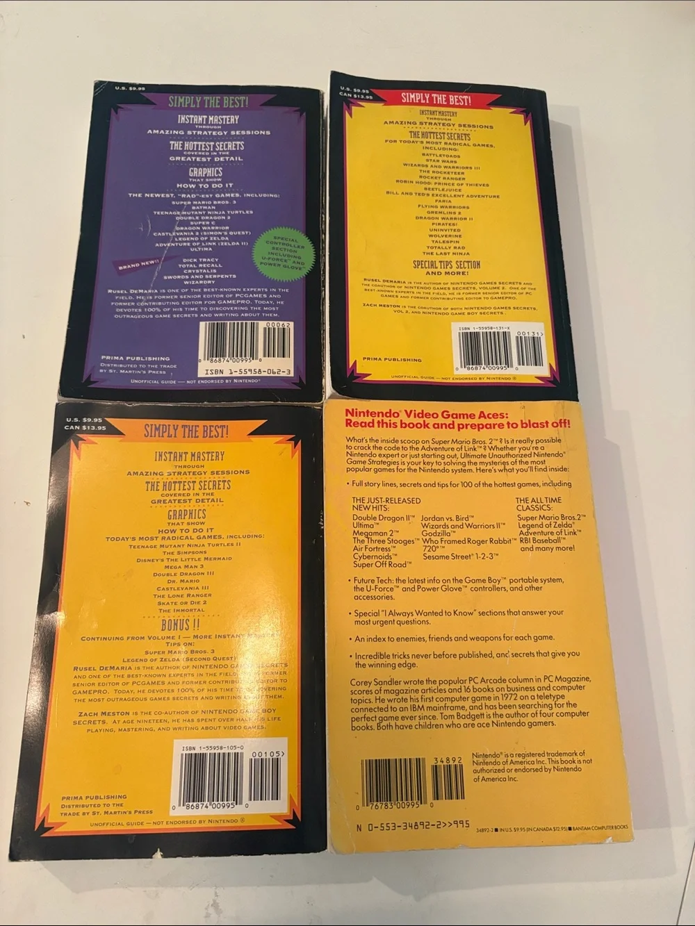 Vintage 1990’s Nintendo game secrets & Strategy Guide bundle of 4 books